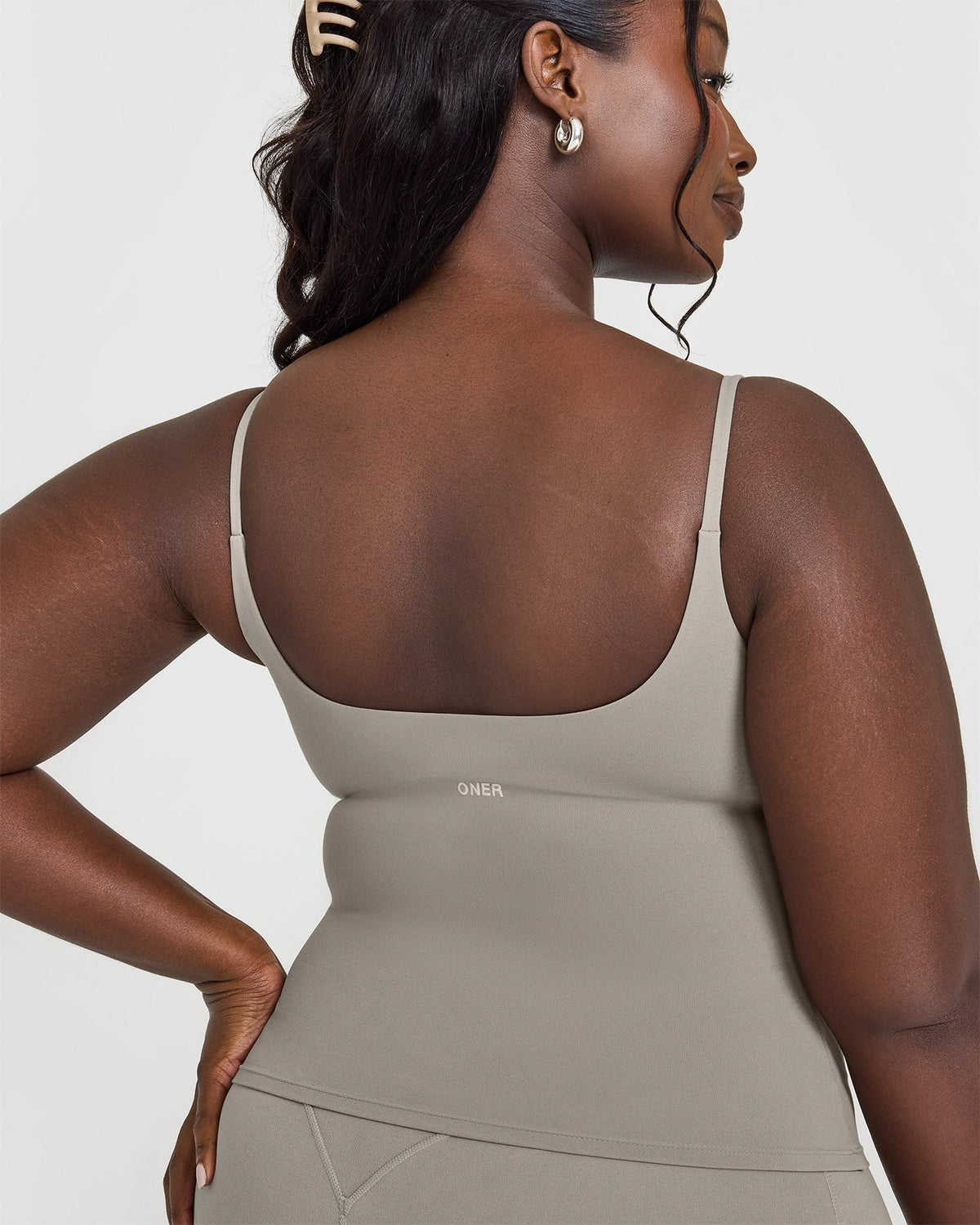 Oner Active SoftMotion™ Strappy Tank Top with Built in Bra Shelf | Warm Sand
