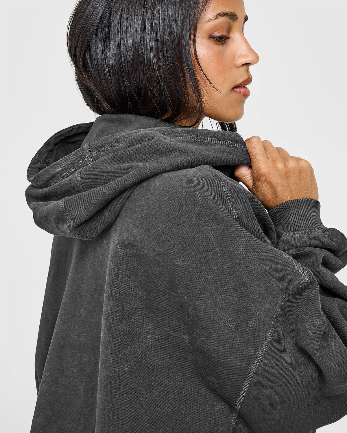 Oner Active Raw Lounge Oversized Hoodie | Washed Black