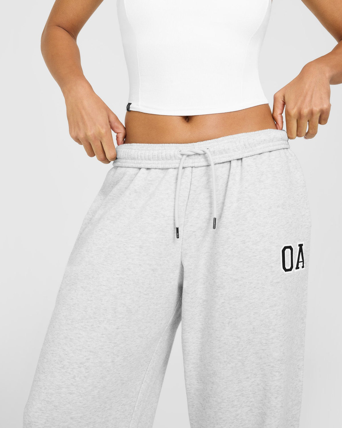 Oner Active Foundations Oversized Oner Girlfriend Straight Leg Sweatpants | Light Gray Marl