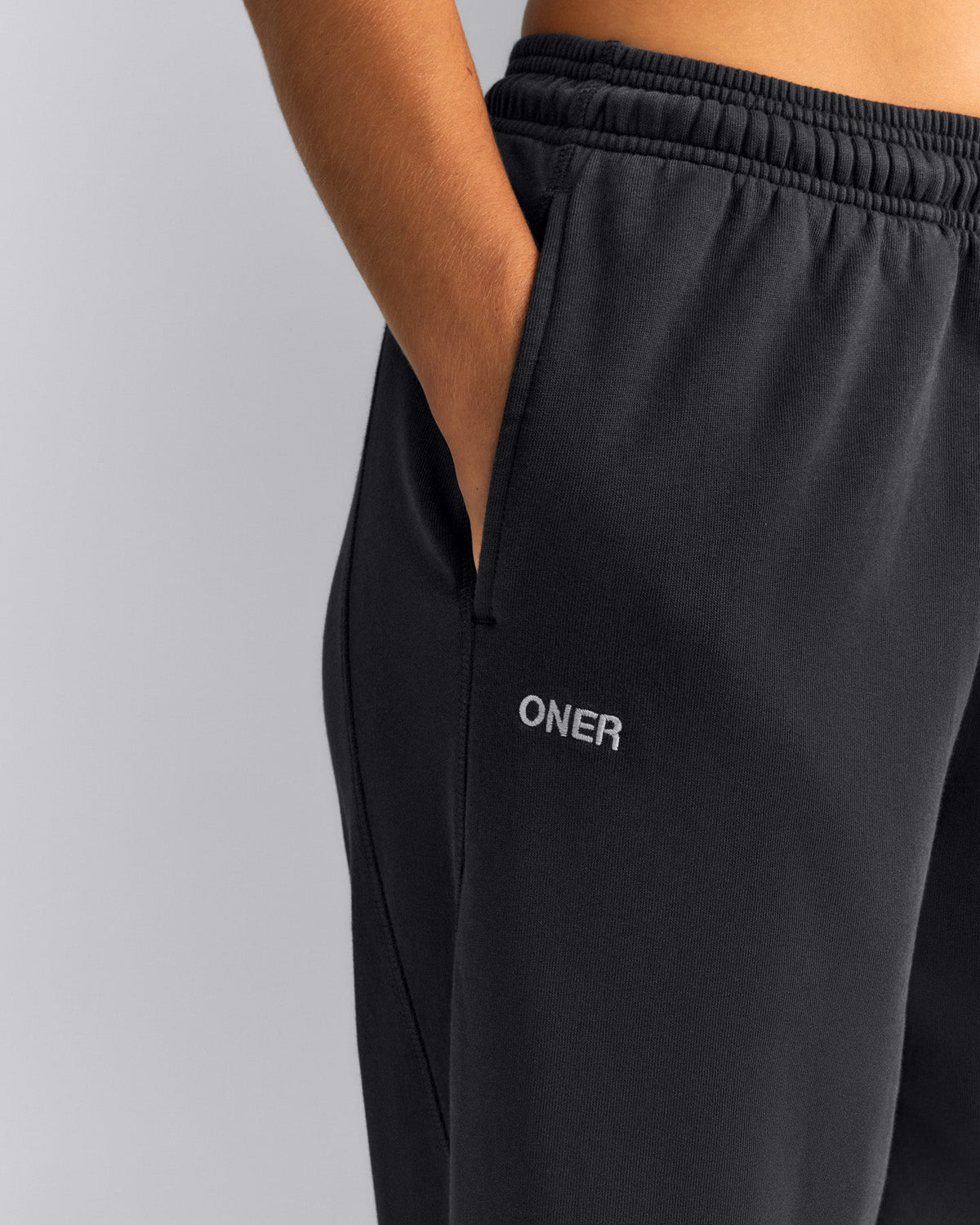 Oner Active Cotton Vintage Lounge Wide Leg Sweatpants | Washed Black
