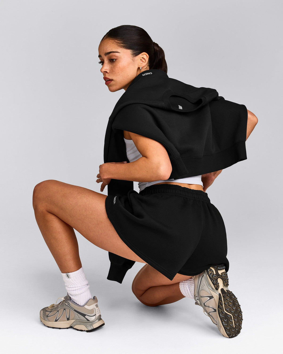Oner Active Foundations Cosy Oversized Shorts | Black