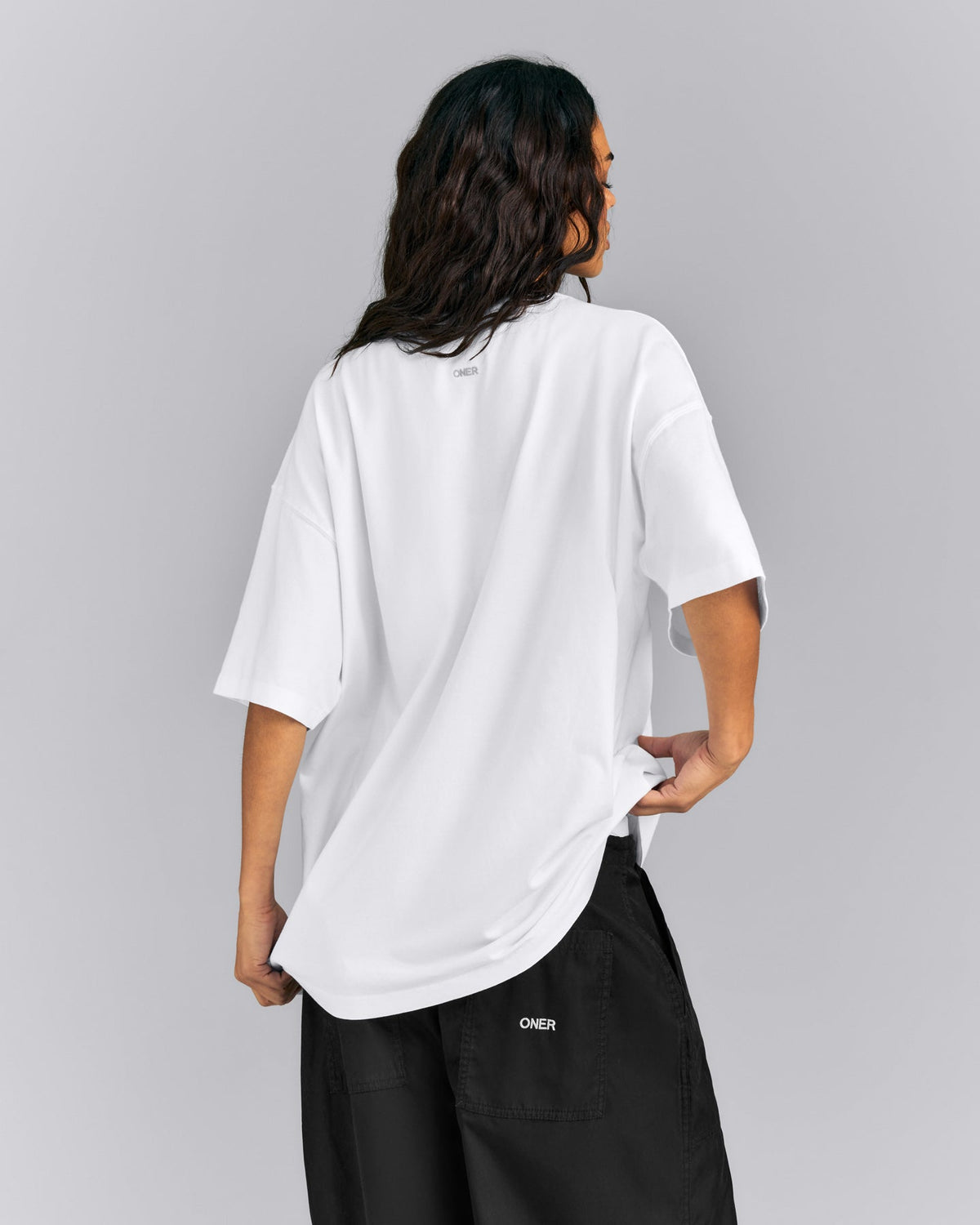 Oner Active Oversized Cotton Short Sleeve T-Shirt | White