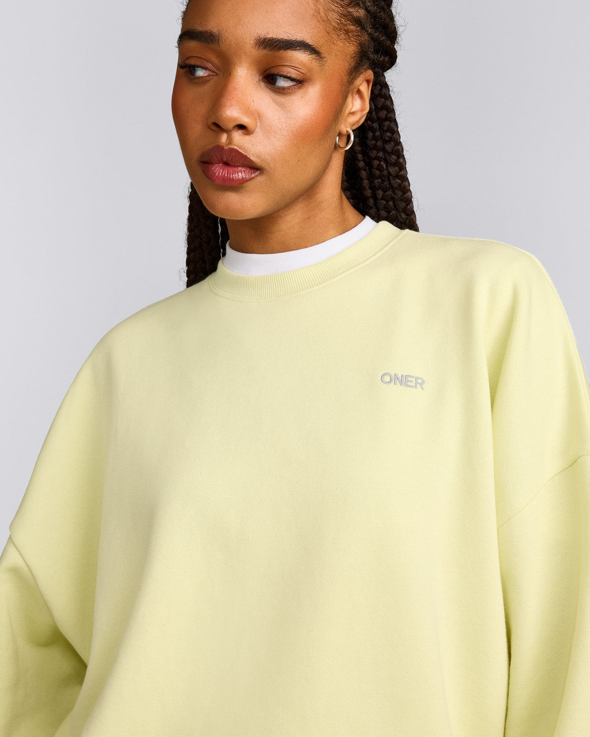 Oner Active Foundations All Season Crew Neck Sweatshirt | Pastel Yellow