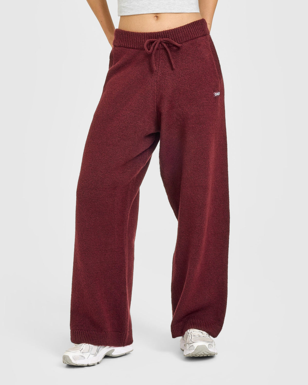 Oner Active Oversized Knit Straight Leg Pants | Rosewood