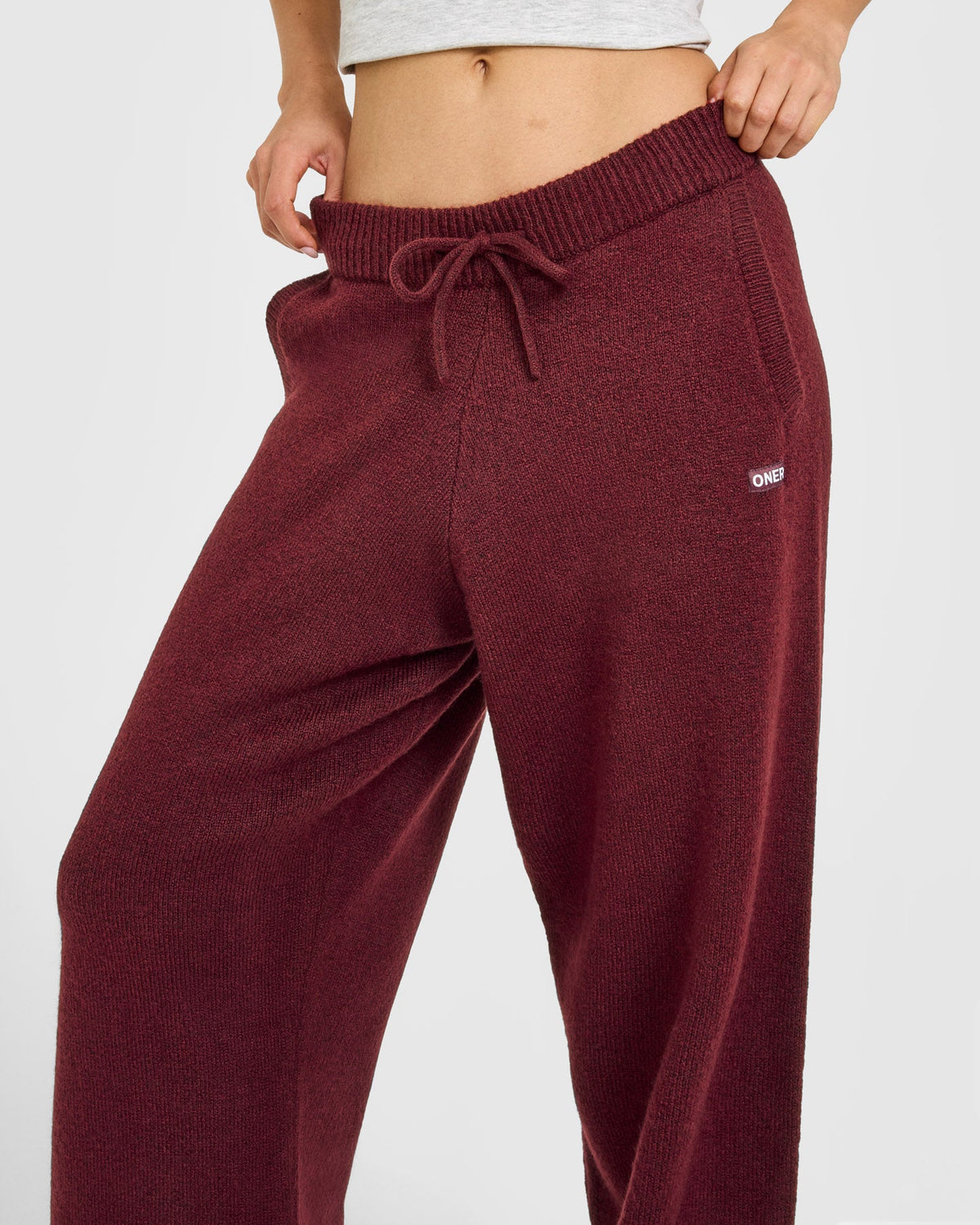 Oner Active Oversized Knit Straight Leg Pants | Rosewood