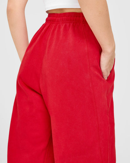 Oner Active Raw Lounge Wide Leg Sweatpants | Washed Fiery Red
