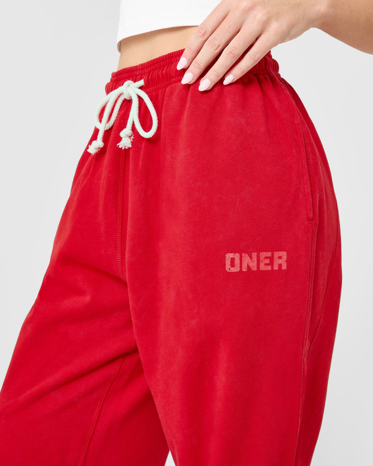 Oner Active Raw Lounge Wide Leg Sweatpants | Washed Fiery Red