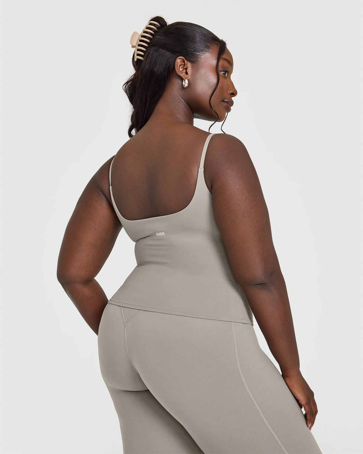 Oner Active SoftMotion™ Strappy Tank Top with Built in Bra Shelf | Warm Sand