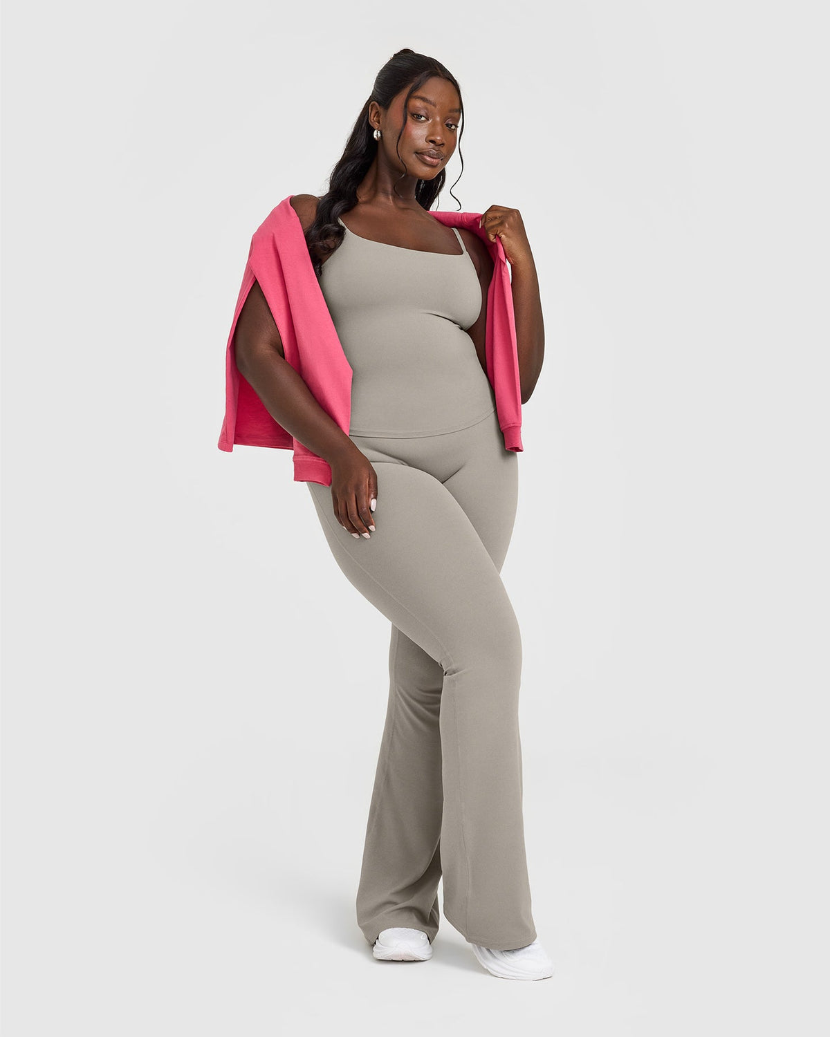 Oner Active SoftMotion™ Strappy Tank Top with Built in Bra Shelf | Warm Sand