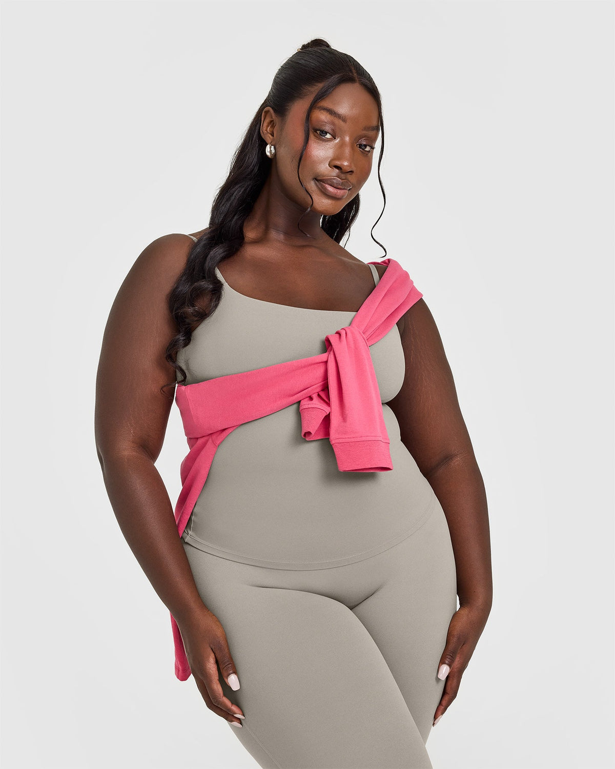Oner Active SoftMotion™ Strappy Tank Top with Built in Bra Shelf | Warm Sand