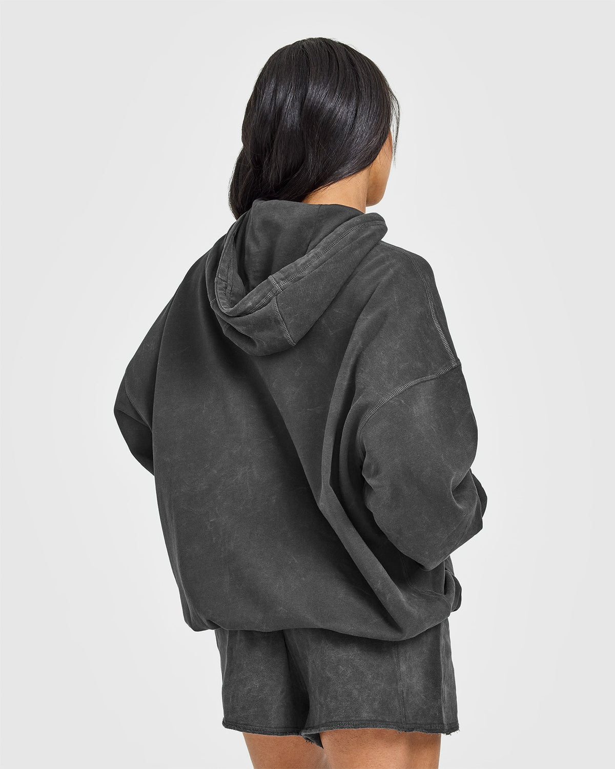 Oner Active Raw Lounge Oversized Hoodie | Washed Black