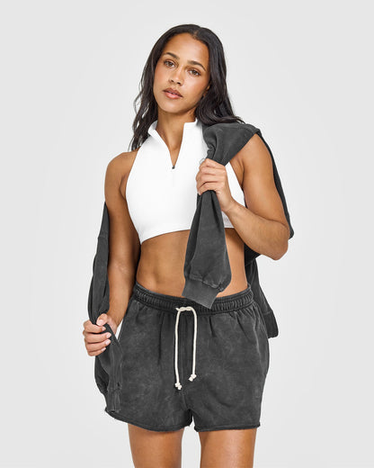 Oner Active Raw Lounge Oversized Shorts | Washed Black