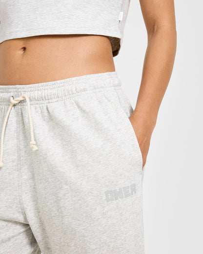 Oner Active Raw Lounge Wide Leg Sweatpants | Light Gray Marl