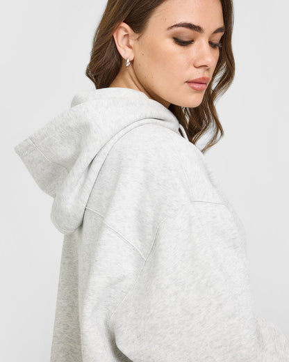 Oner Active Foundations Oversized Hoodie | Light Gray Marl