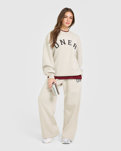 Oner Active Foundations Oversized Oner Girlfriend Straight Leg Sweatpants | Sand