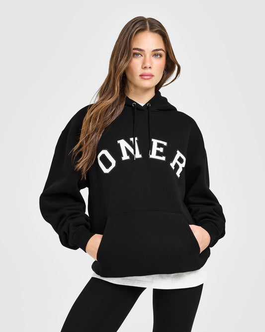 Oner Active Foundations Oversized Oner Girlfriend Hoodie | Black