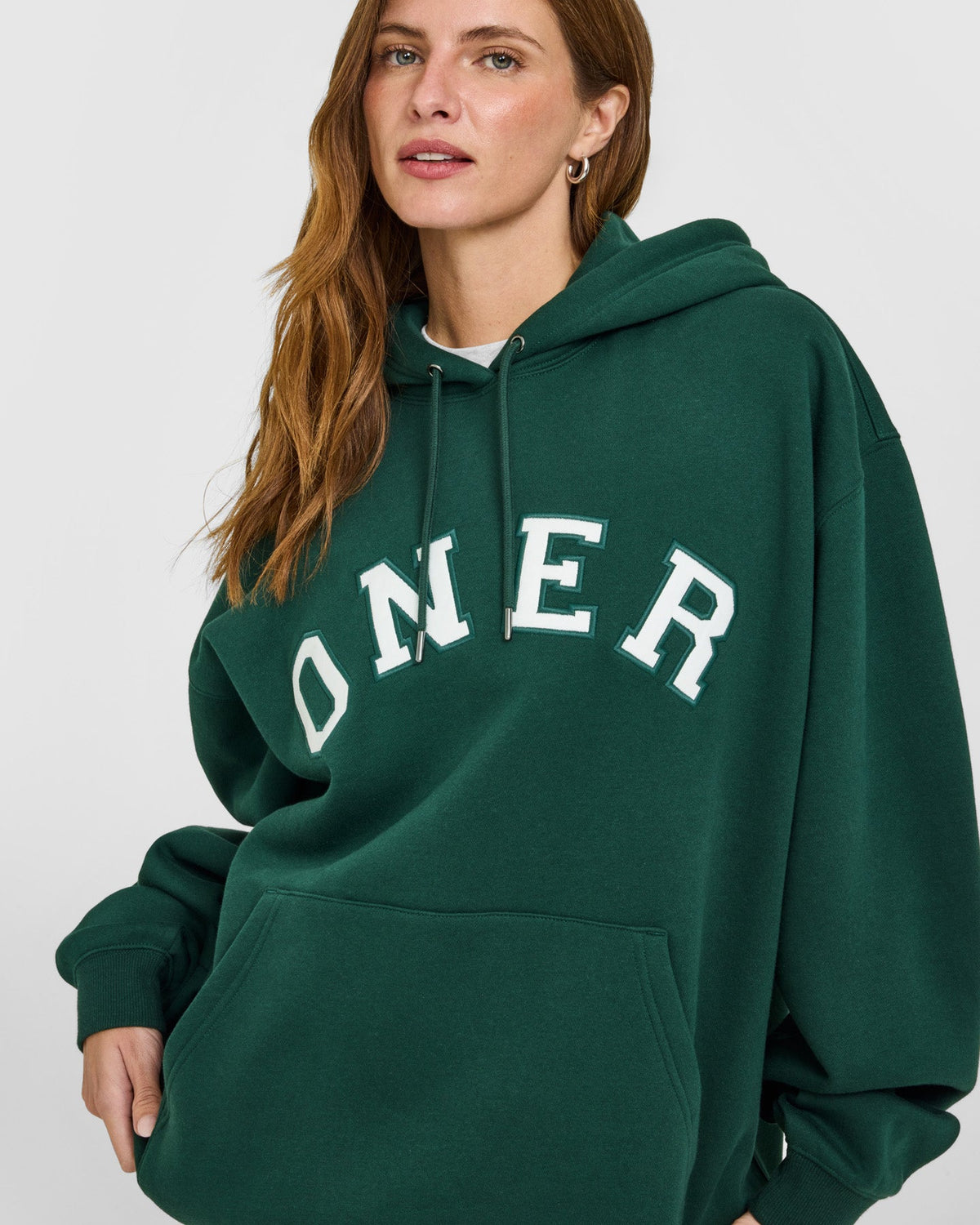 Oner Active Foundations Oversized Oner Girlfriend Hoodie | Racing Green