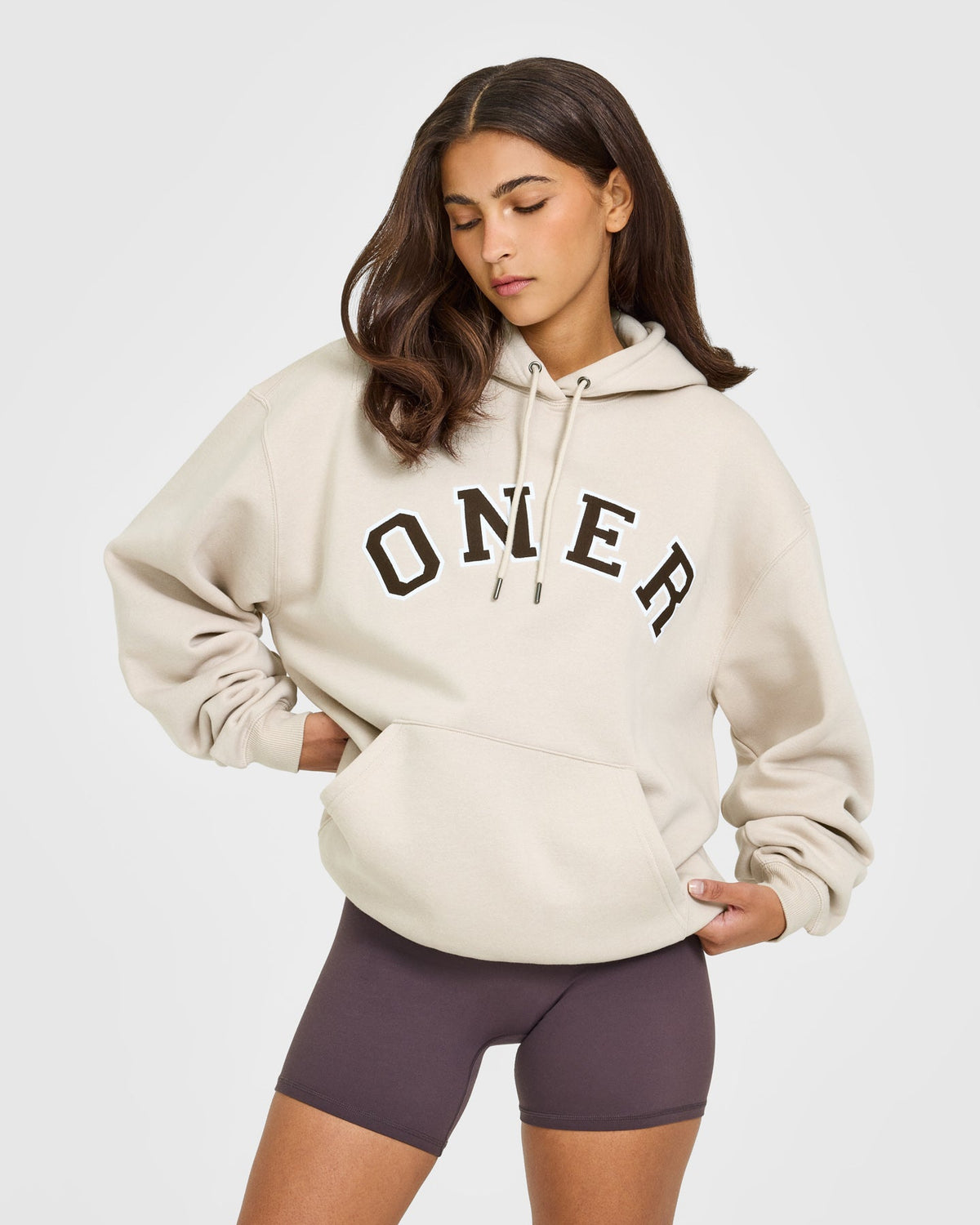 Oner Active Foundations Oversized Oner Girlfriend Hoodie | Sand