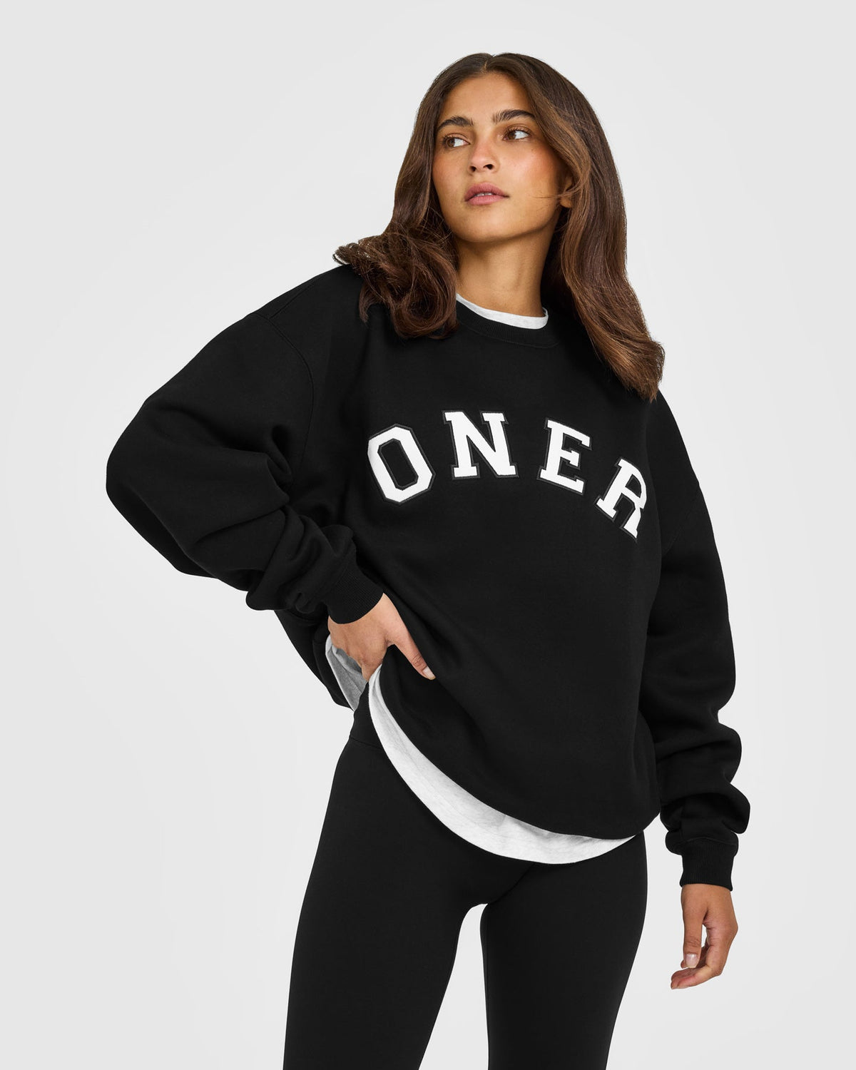 Oner Active Foundations Oversized Oner Girlfriend Sweatshirt | Black