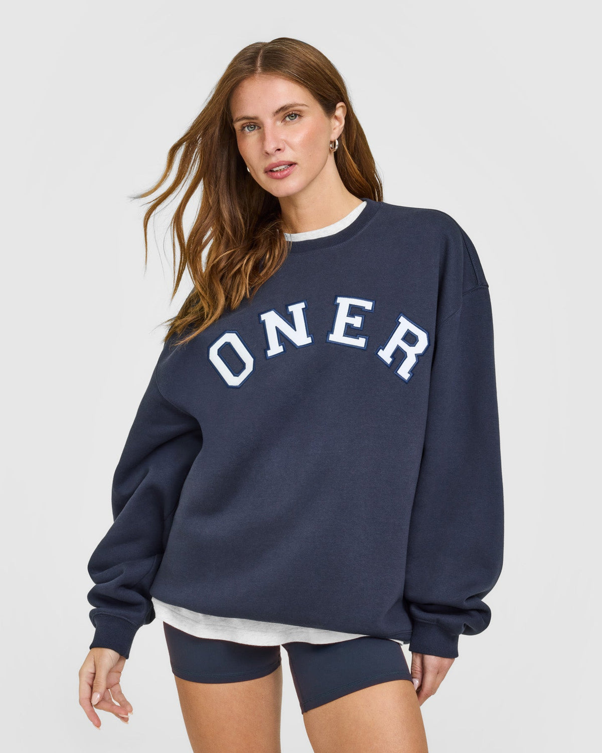 Oner Active Foundations Oversized Oner Girlfriend Sweatshirt | True Blue