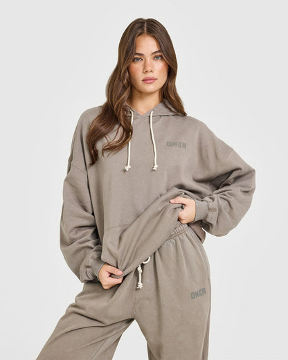 Oner Active Raw Lounge Oversized Hoodie | Washed Minky