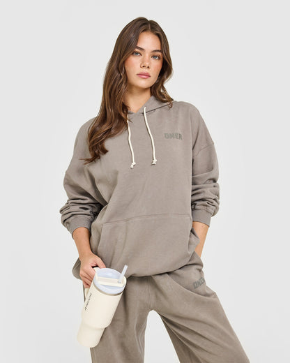 Oner Active Raw Lounge Oversized Hoodie | Washed Minky