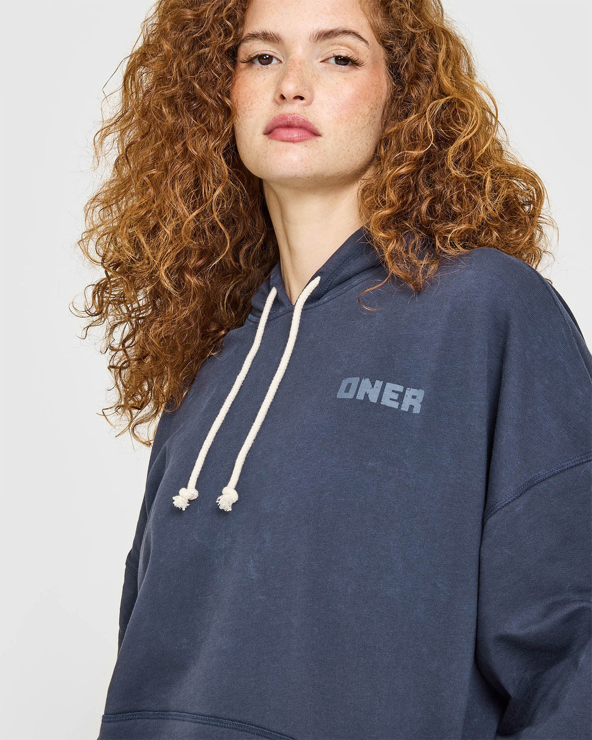 Oner Active Raw Lounge Oversized Hoodie | Washed True Blue