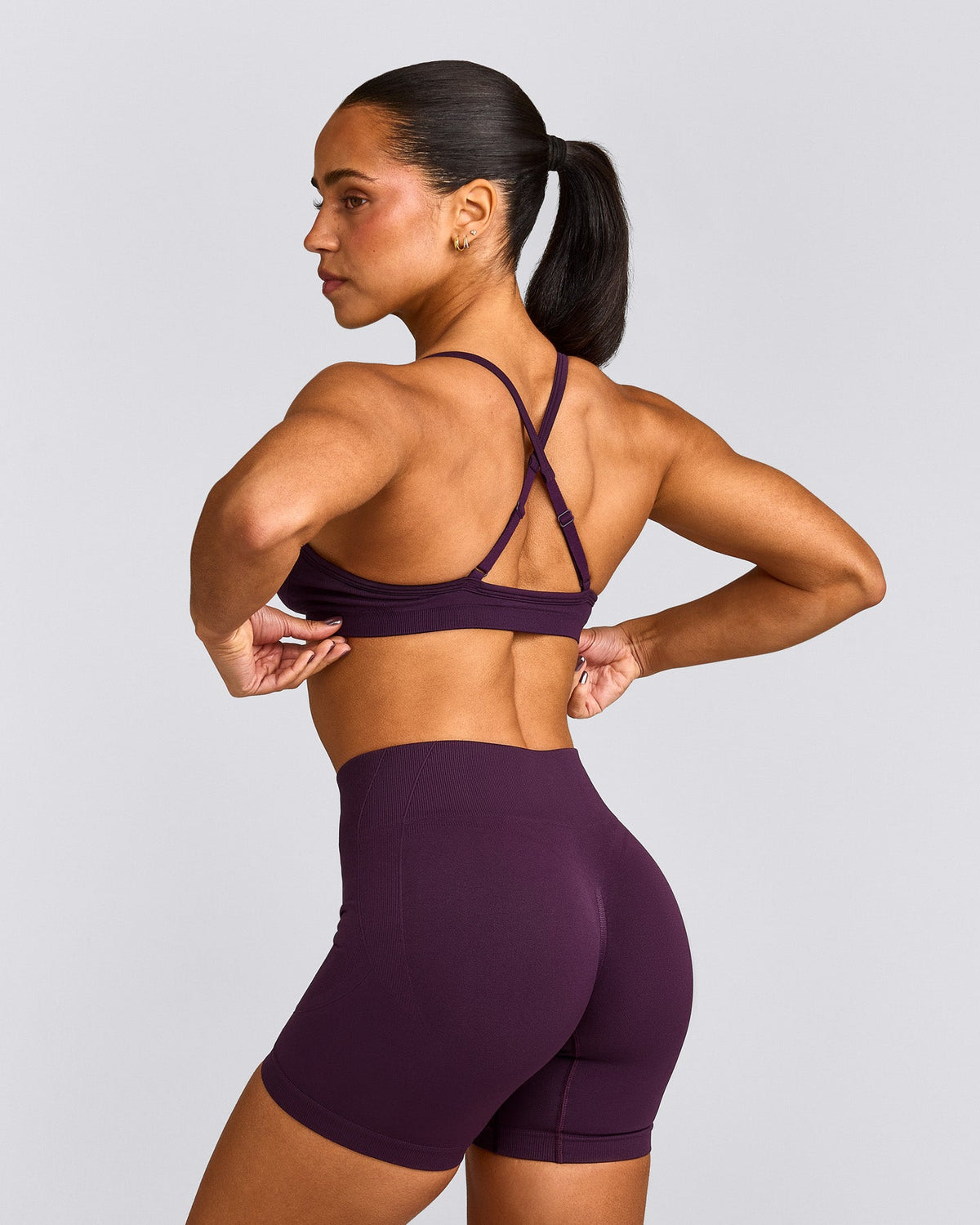 Oner Active EnhanceLift™ Seamless Strappy Sports Bra | Blackberry Purple