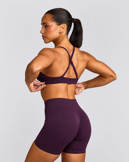 Oner Active EnhanceLift™ Seamless Strappy Sports Bra | Blackberry Purple
