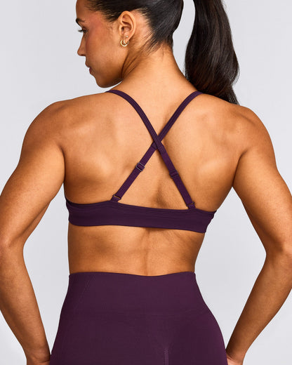 Oner Active EnhanceLift™ Seamless Strappy Sports Bra | Blackberry Purple