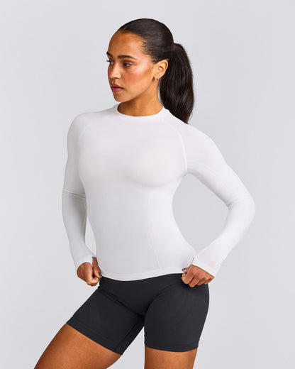 Oner Active Oner Seamless Fitted Long Sleeve Regular Top | White