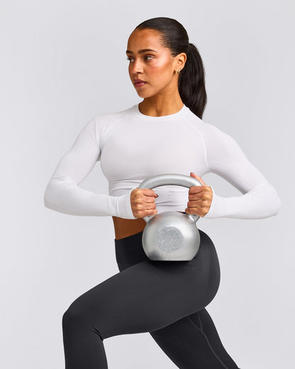 Oner Active Oner Seamless Fitted Long Sleeve Mid Top | White