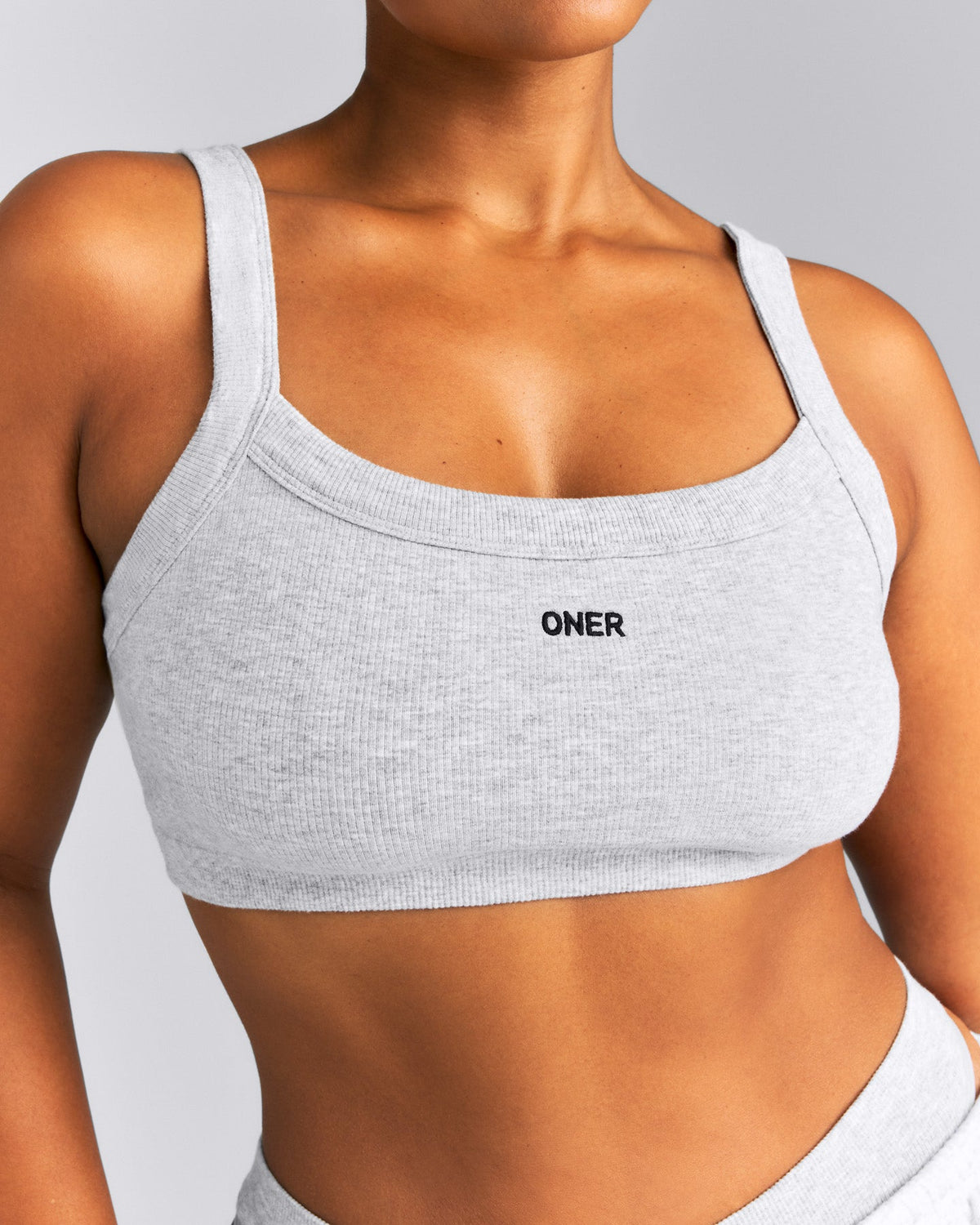 Oner Active Seamless Scoop Neck Bralette | Gray Marl