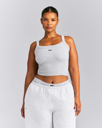 Oner Active Seamless Scoop Neck Tank Top | Gray Marl