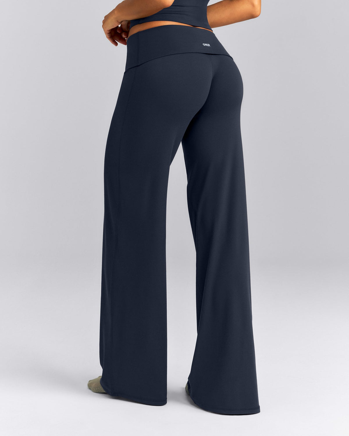 Oner Active SoftMotion™ Fold Over Mid Rise Straight Leg Pants | True Blue