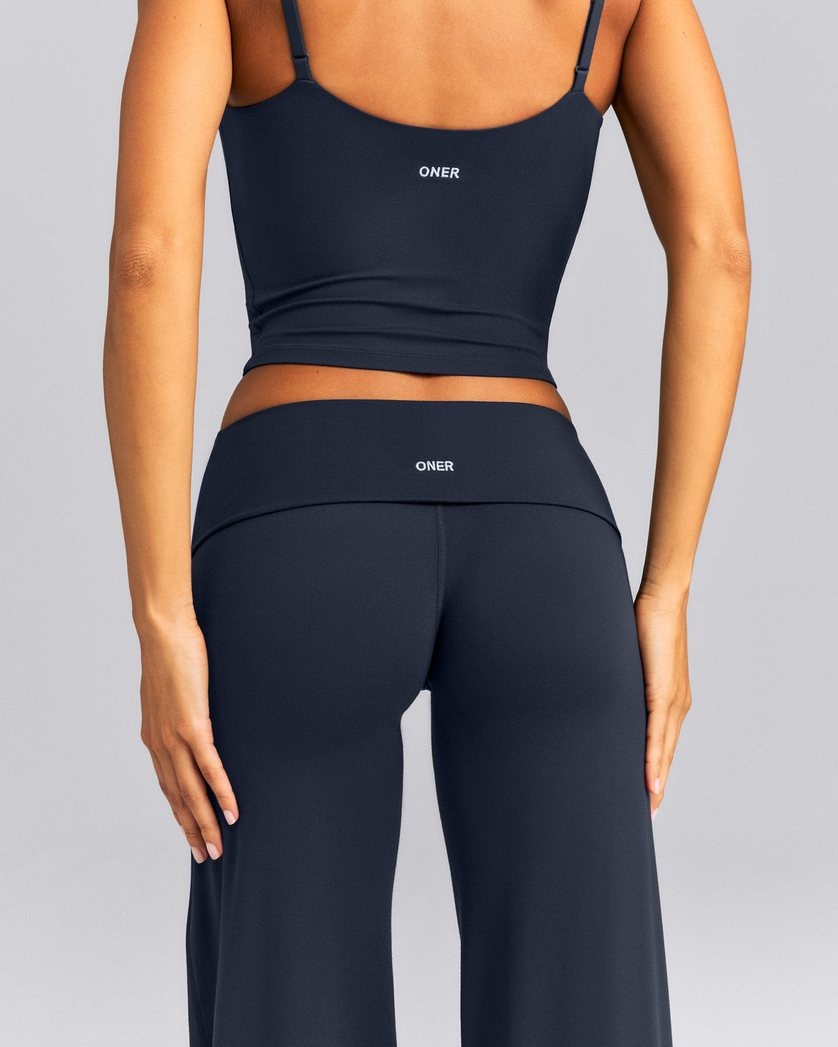 Oner Active SoftMotion™ Fold Over Mid Rise Straight Leg Pants | True Blue