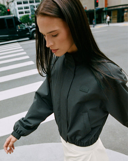 Oner Active Cropped Bomber Jacket | Emerald Noir