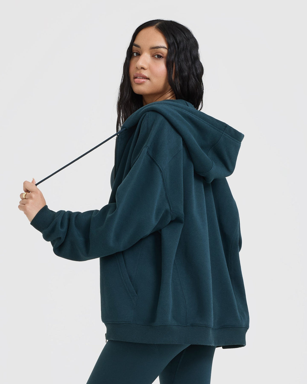 Oner Active Foundations Zip Up Hoodie | Oil Blue
