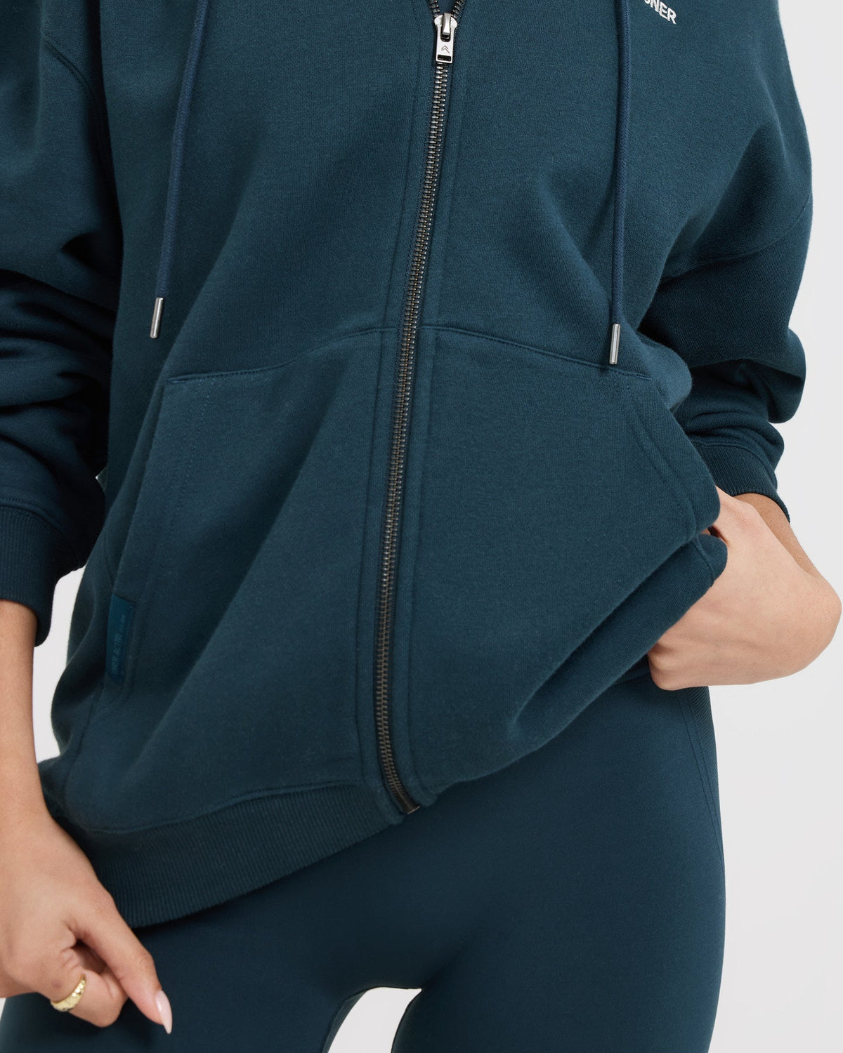 Oner Active Foundations Zip Up Hoodie | Oil Blue