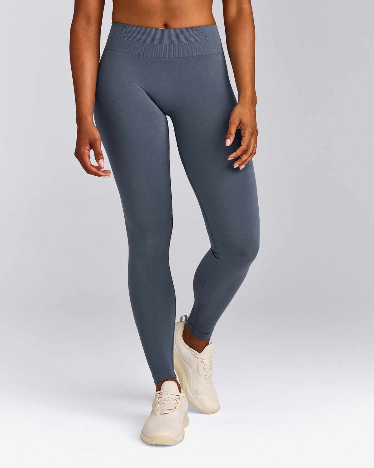 Oner Active EffortlessLift™ Seamless Mid Rise Leggings | Light Granite Blue