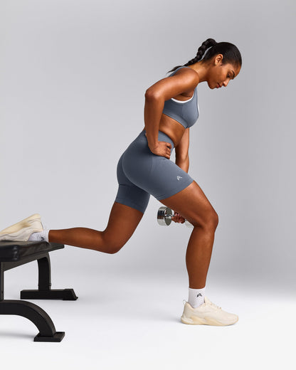 Oner Active EffortlessLift™ Seamless Mid Rise Shorts | Light Granite Blue