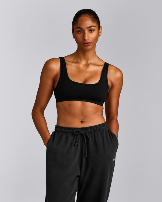 Oner Active EffortlessLift™ Square Neck Sports Bra | Black