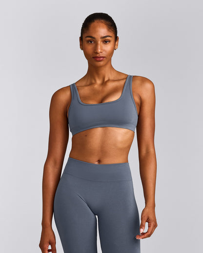 Oner Active EffortlessLift™ Square Neck Sports Bra | Light Granite Blue