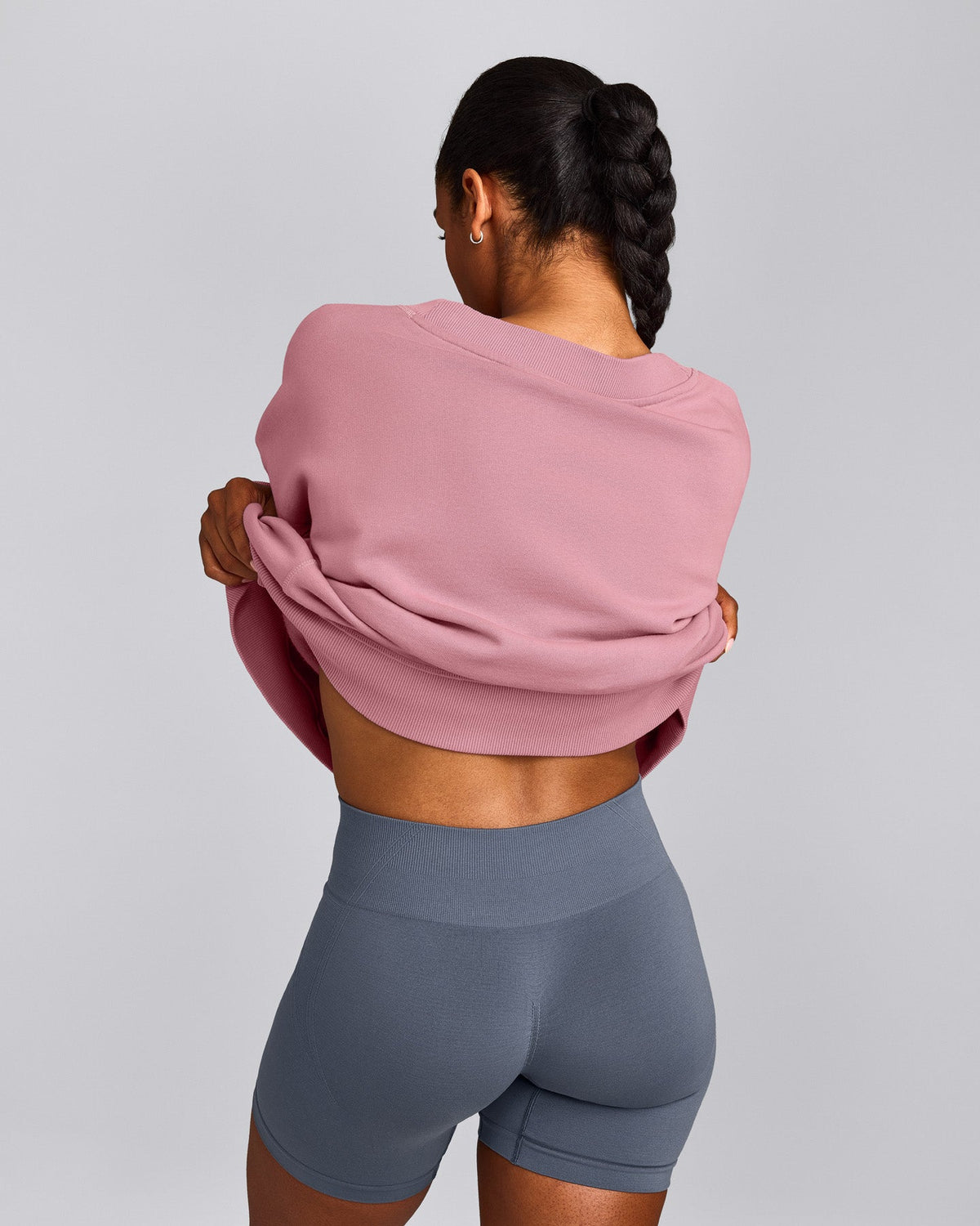 Oner Active Cotton Vintage Lounge V Neck Sweatshirt | Orchid Haze