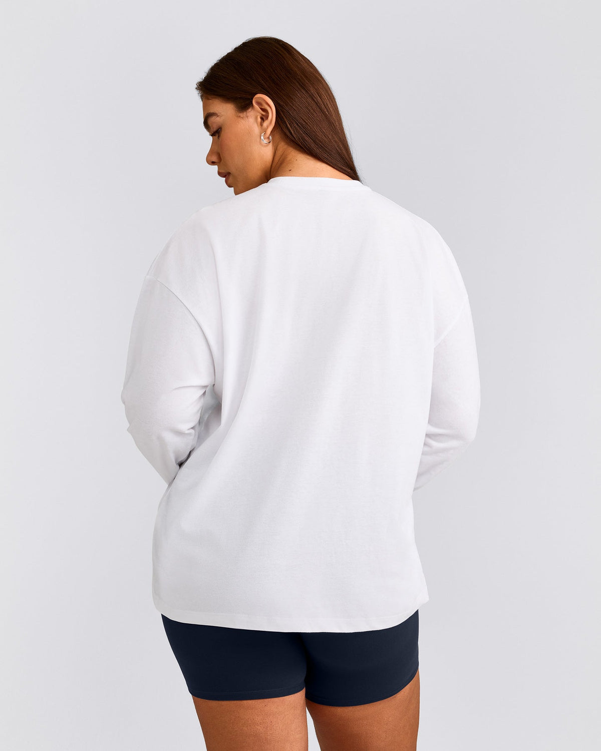 Oner Active Classic Oversized Lightweight Long Sleeve Top | White