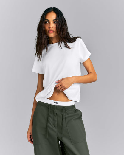 Oner Active Regular Cotton Short Sleeve T-Shirt | White