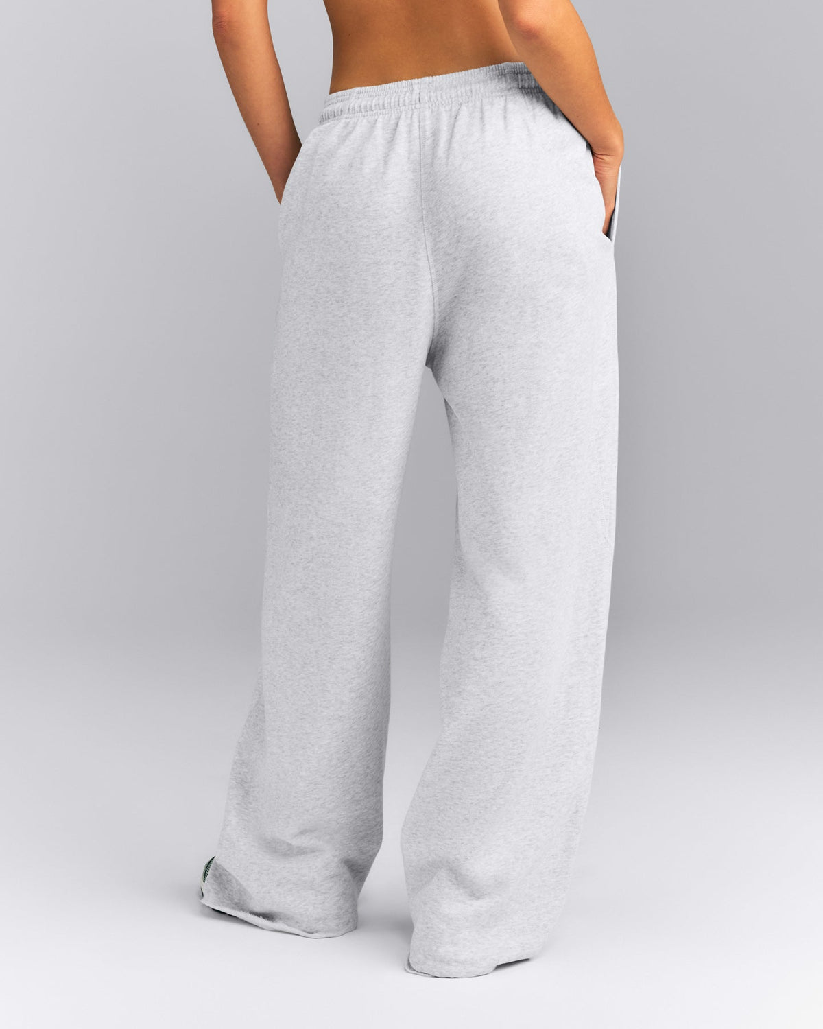 Oner Active Cotton Vintage Lounge Wide Leg Sweatpants | Light Gray Marl