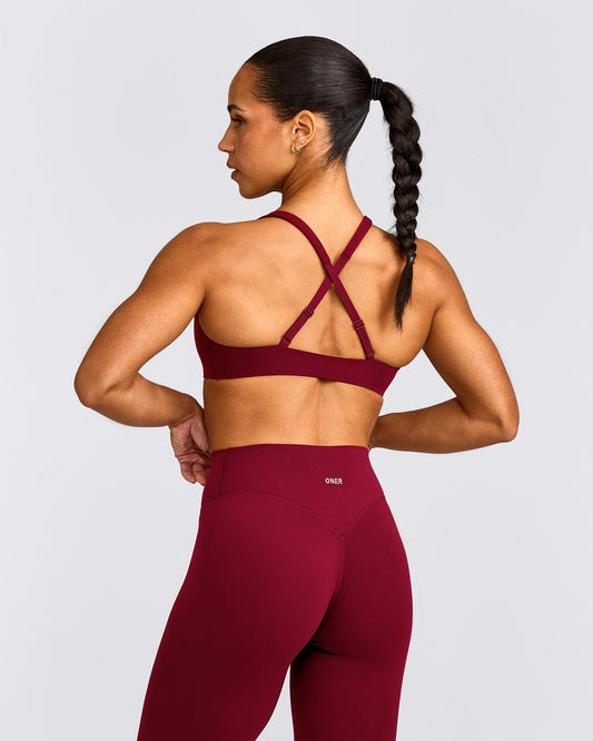Oner Active EasyLift™ Cross Back Sports Bra | Ruby Red