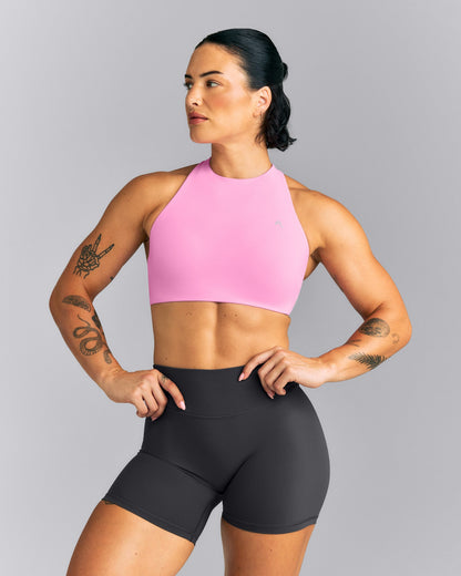 Oner Active EasyLift™ High Neck Sports Bra | Power Pink