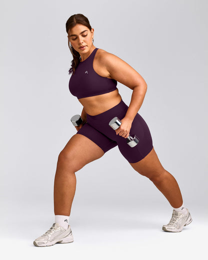 Oner Active EasyLift™ High Neck Sports Bra | Blackberry Purple